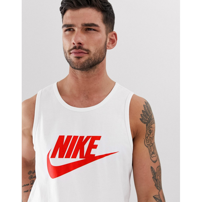 Nike logo vest in white