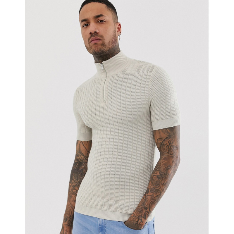 ASOS DESIGN knitted muscle...