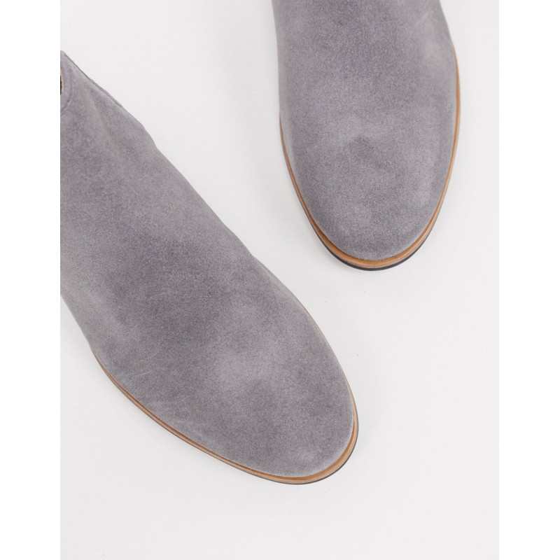 Topman chelsea boots in grey