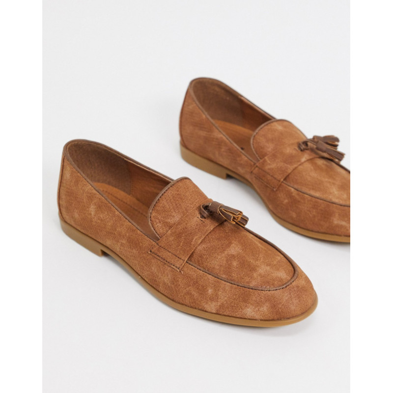 Topman tassel loafers in tan
