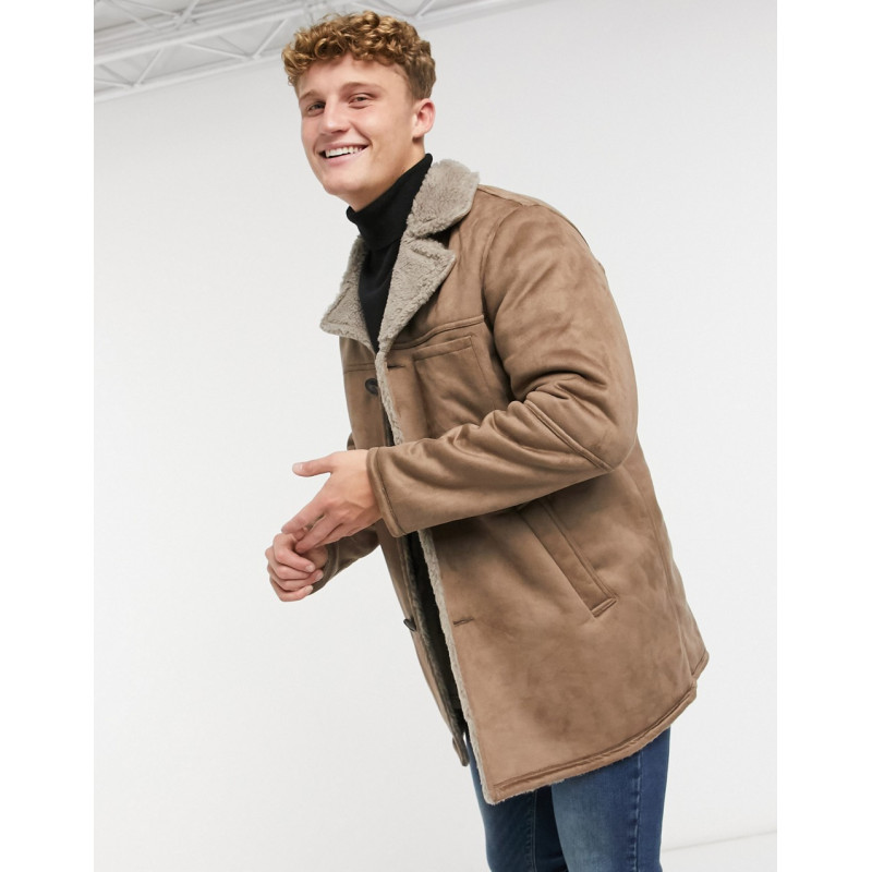 Only & Sons faux suede coat...