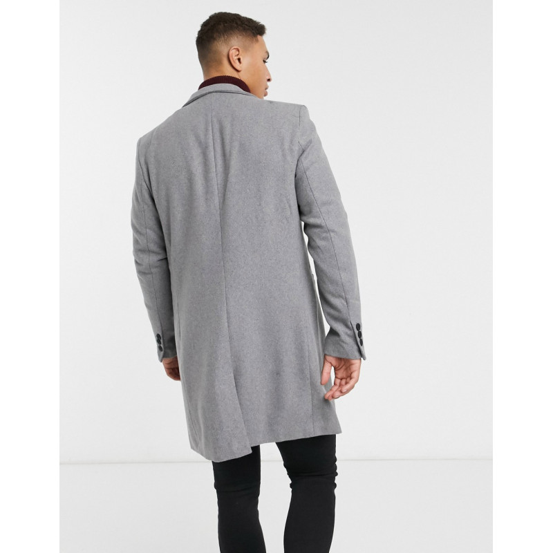 Only & Sons overcoat in grey