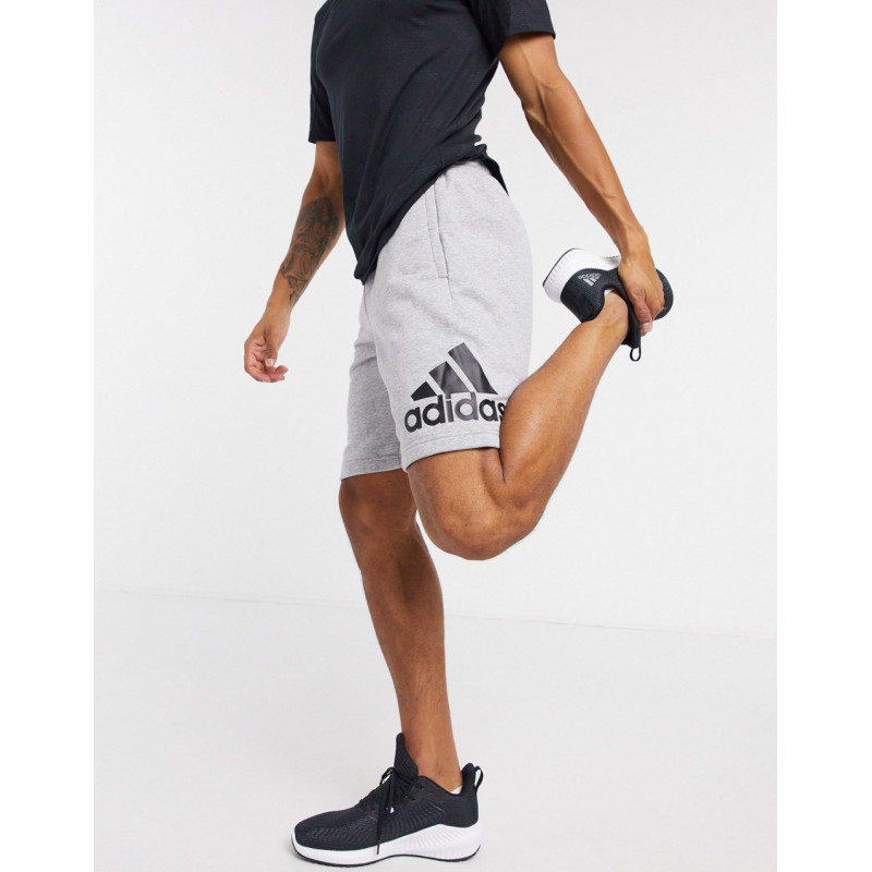 adidas training shorts in grey
