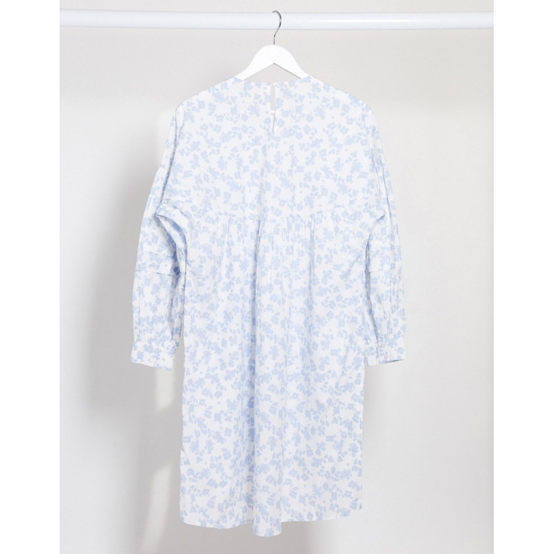 Pieces smock dress in white...