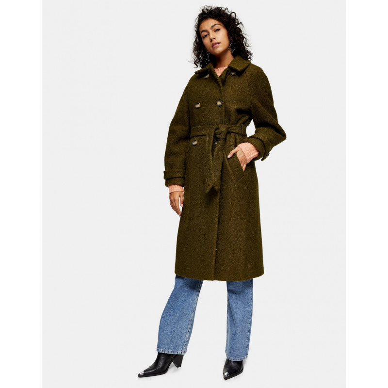 Topshop boucle trench coat...