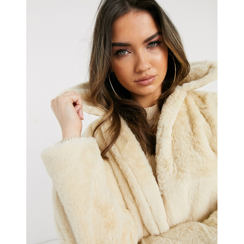 In The Style cream faux fur...