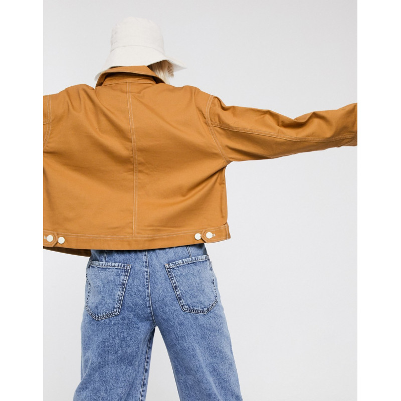 Monki boxy worker jacket