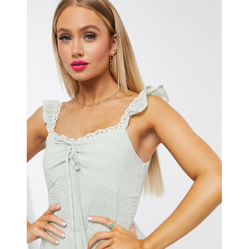 Missguided textured shirred...