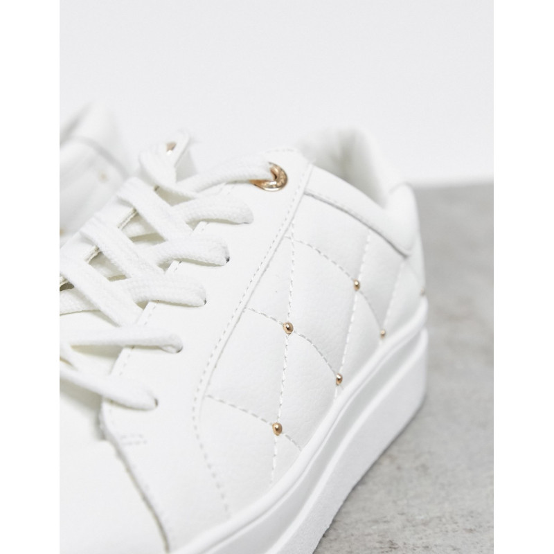 Topshop quilted trainer in...