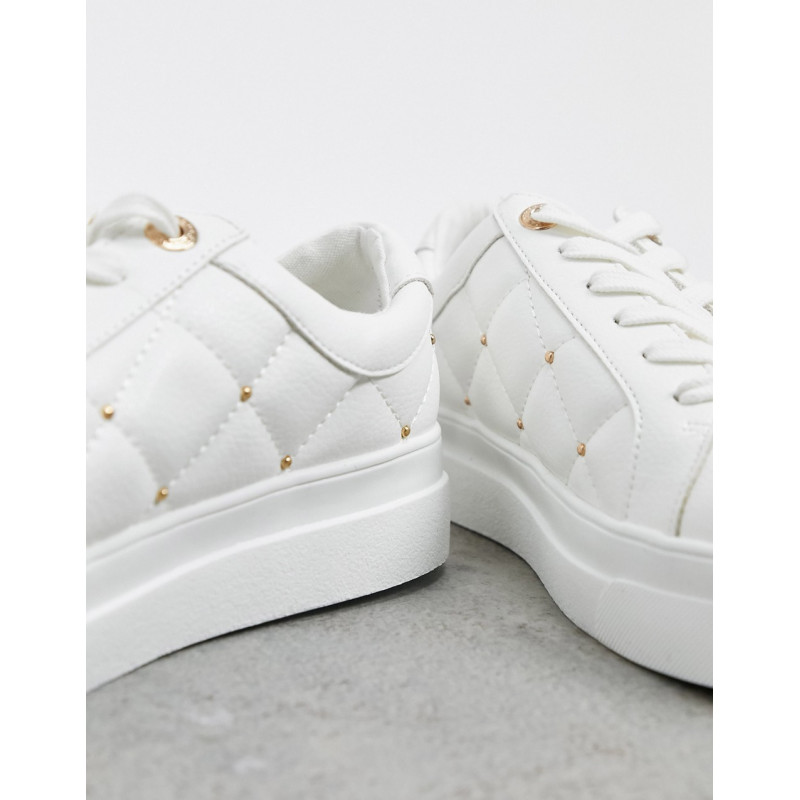 Topshop quilted trainer in...