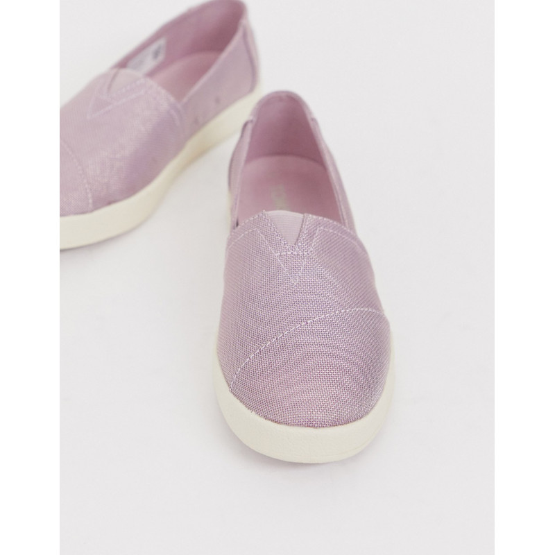 TOMS slip on shoes in lilac