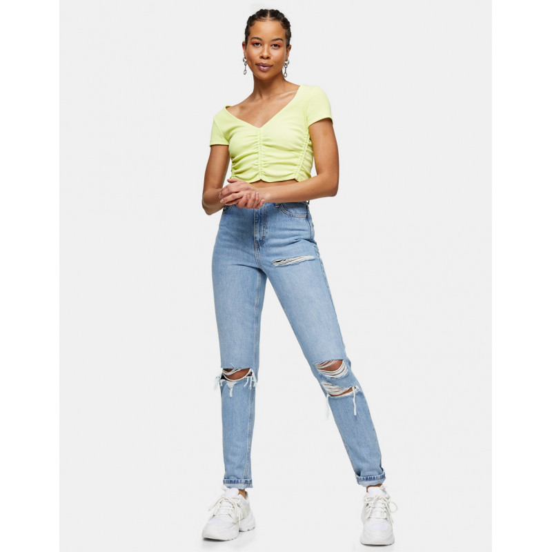Topshop Tall ripped Mom...