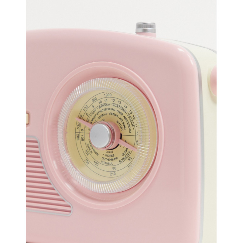 GPO Rydell retro radio in pink