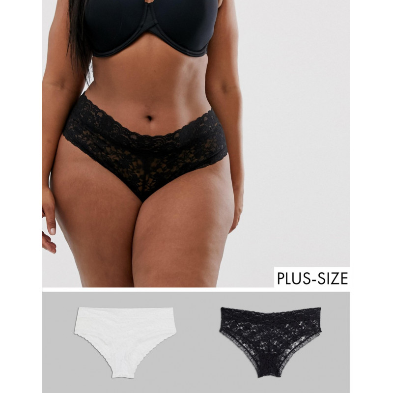 Yours Plus Size 2 pack lace...