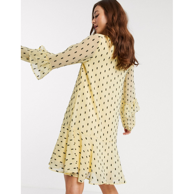 Y.A.S mini smock dress with...