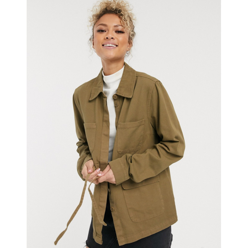 Pieces utility jacket with...