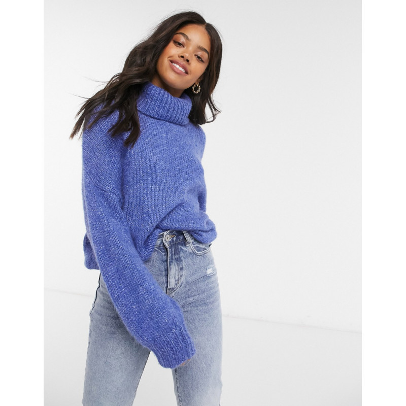 Cotton:On roll neck knitted...