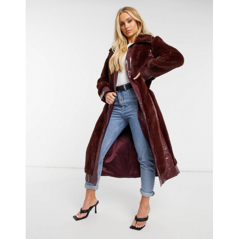 Jayley faux fur and mock...