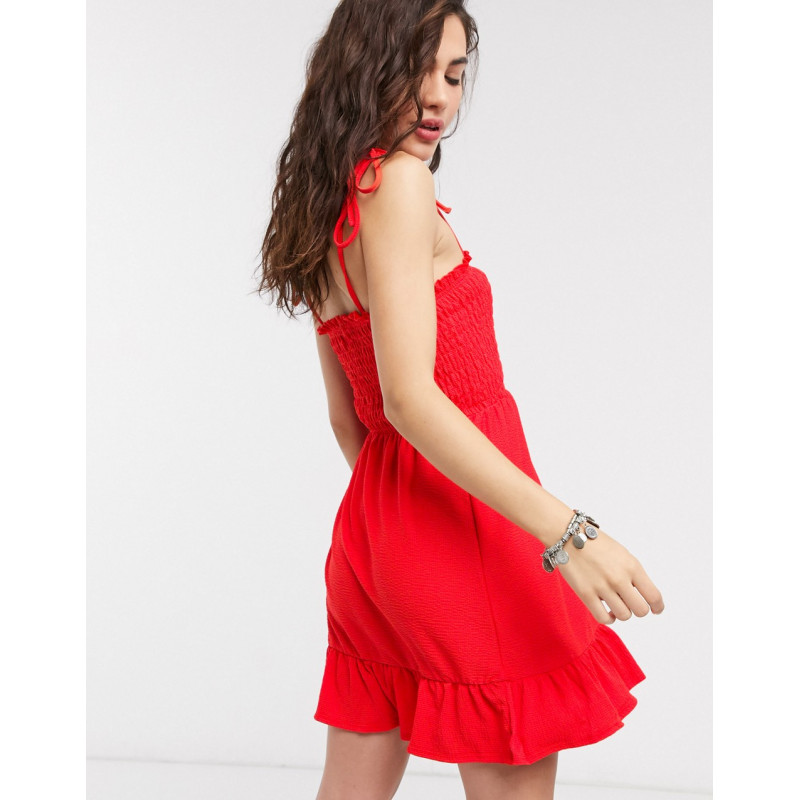 Topshop cami mini dress in red