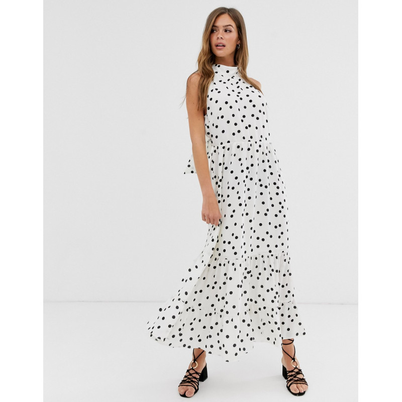 Oasis tiered midi dress in...