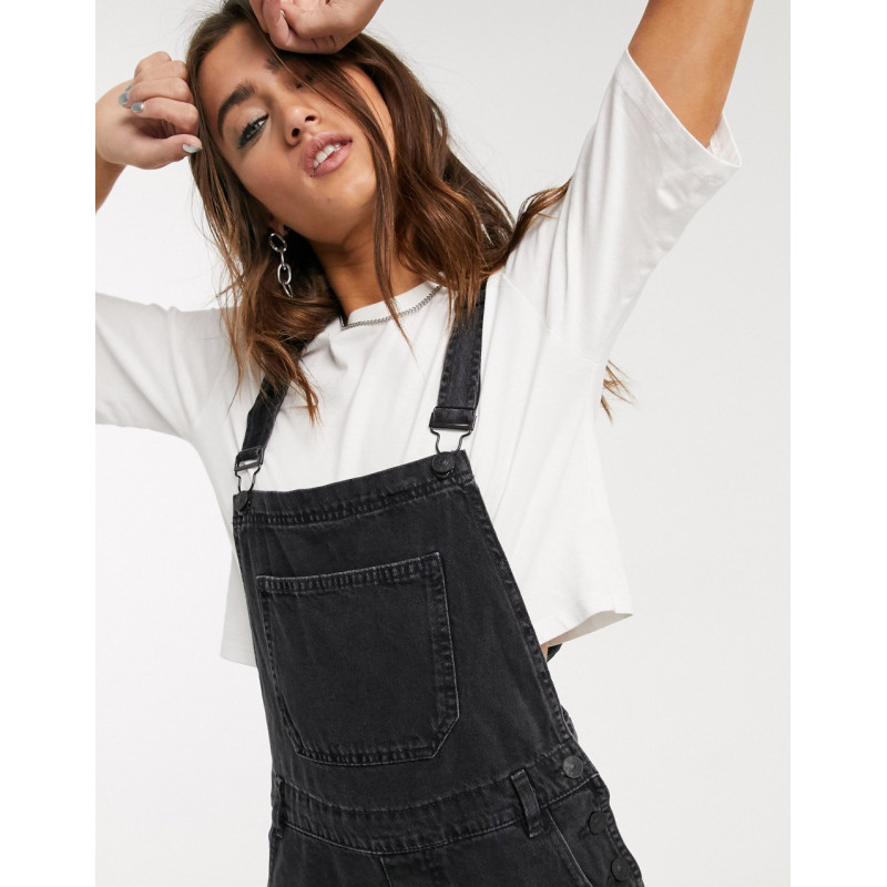 Only Dungaree in Washed Black