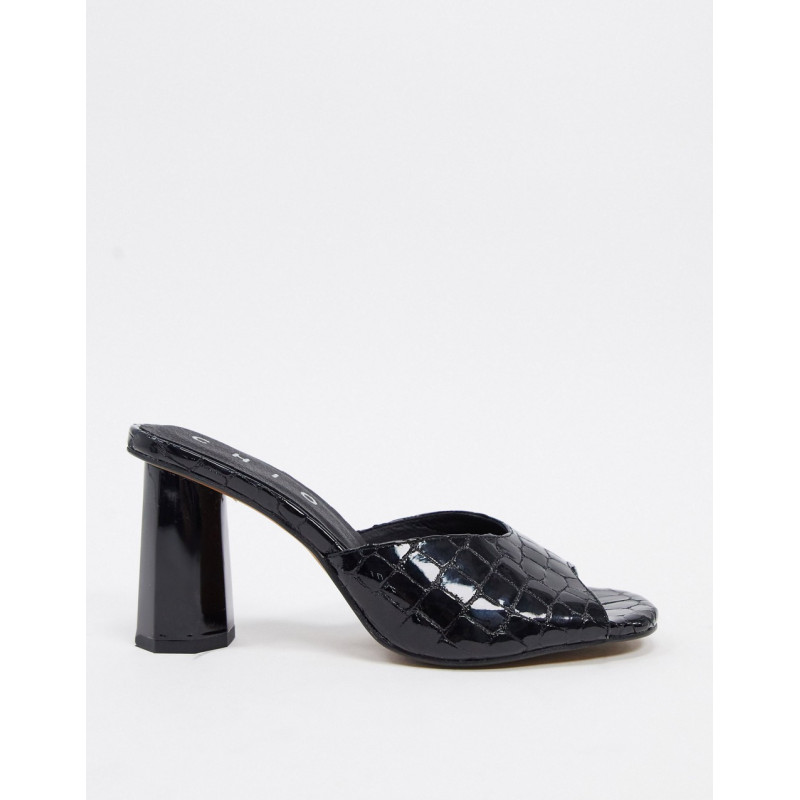 Chio heeled mules in black...