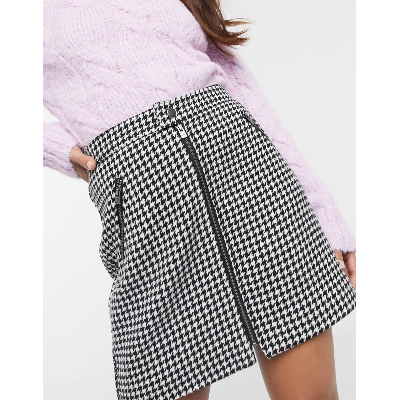 Hollister dogtooth mini skirt