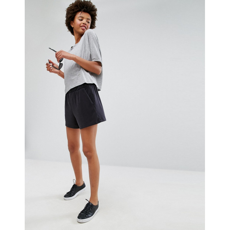 Monki cupro relaxed shorts...