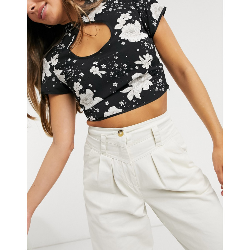 Topshop tapered trousers in...
