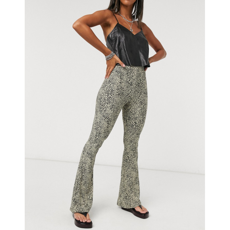 Topshop flare trousers in...