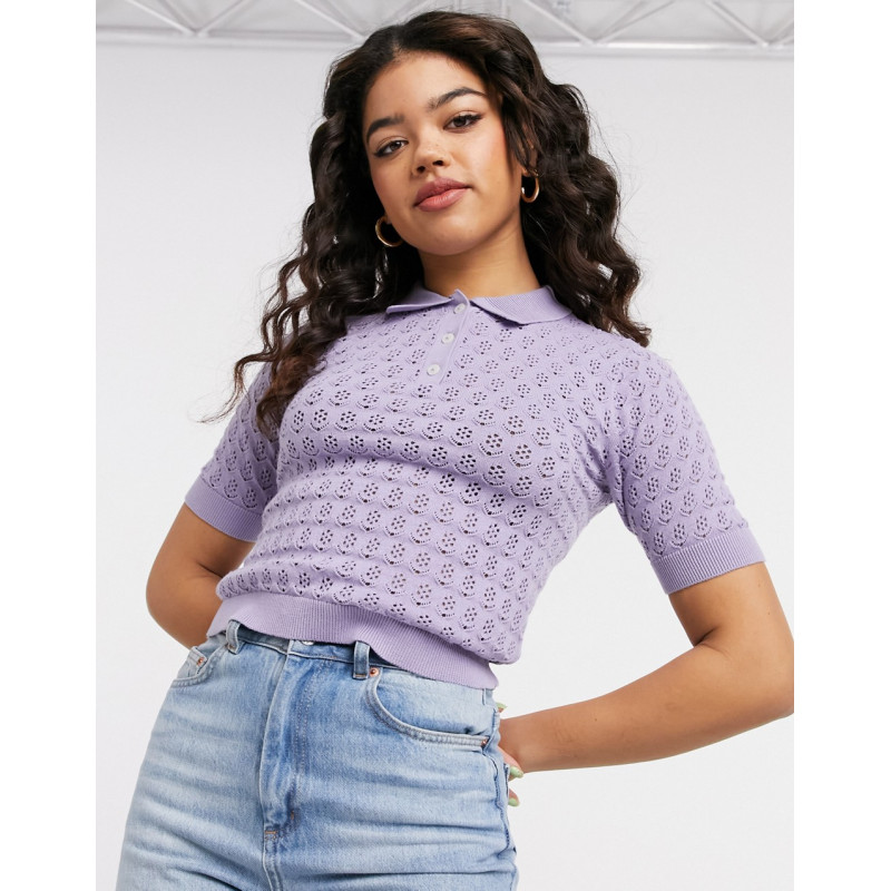 Monki Tyra cotton polo...