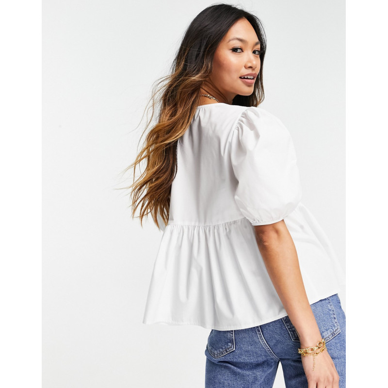 ASOS DESIGN smock top with...