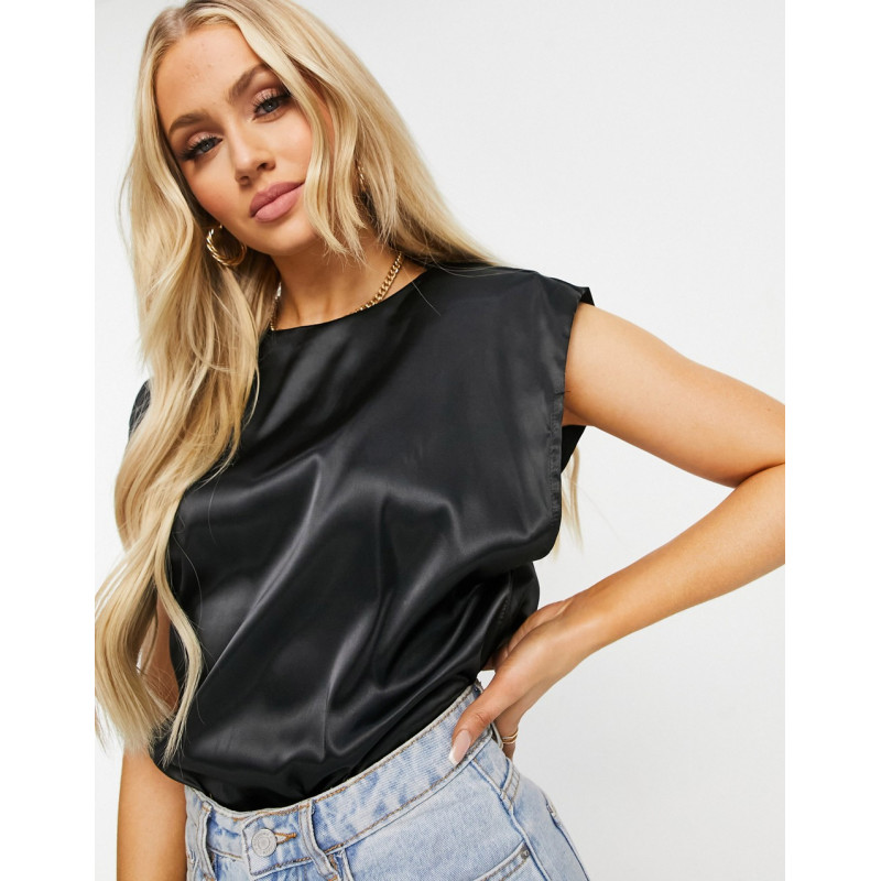 Missguided satin top with...