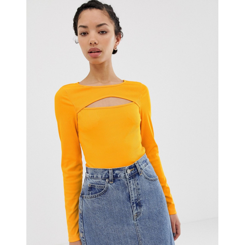 Dr Denim ribbed top with...