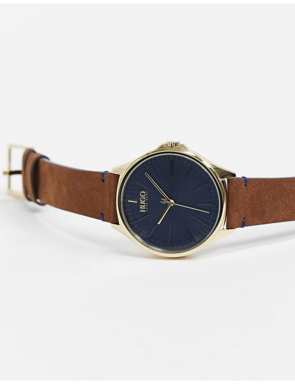 HUGO brown leather watch