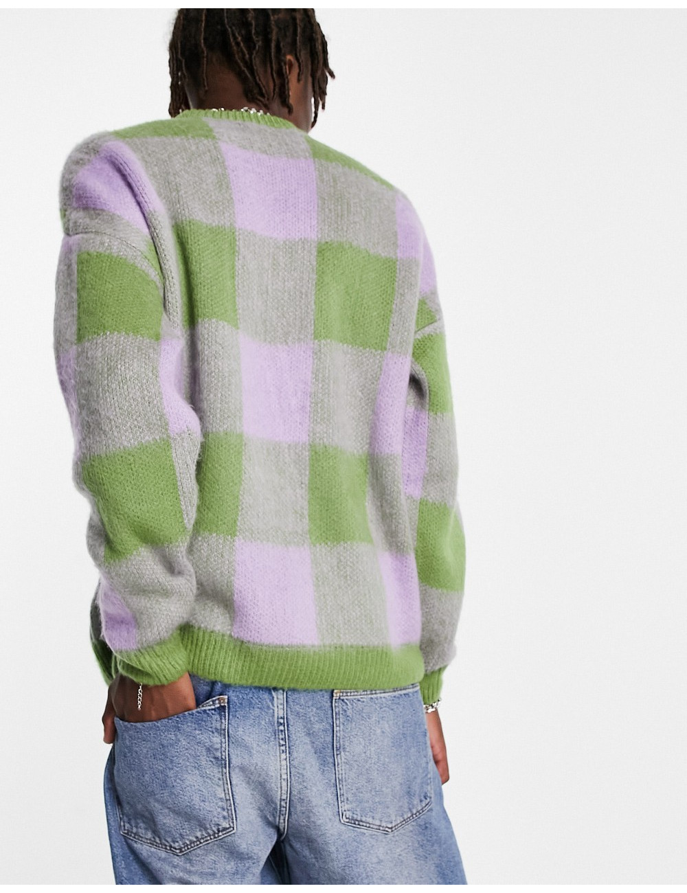 ASOS DESIGN knitted check...