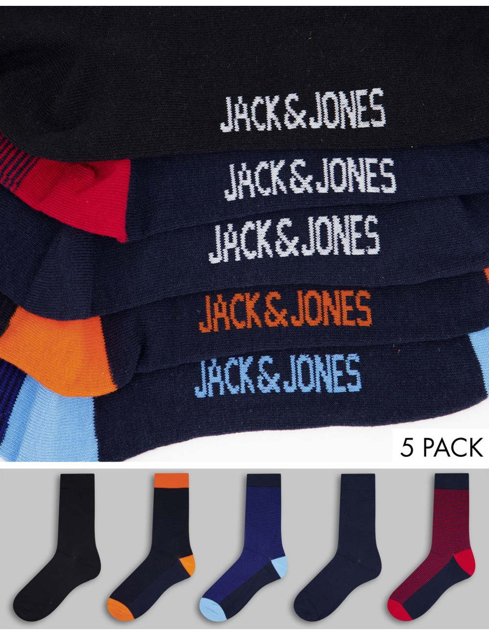 Jack & Jones 5 pack heel...