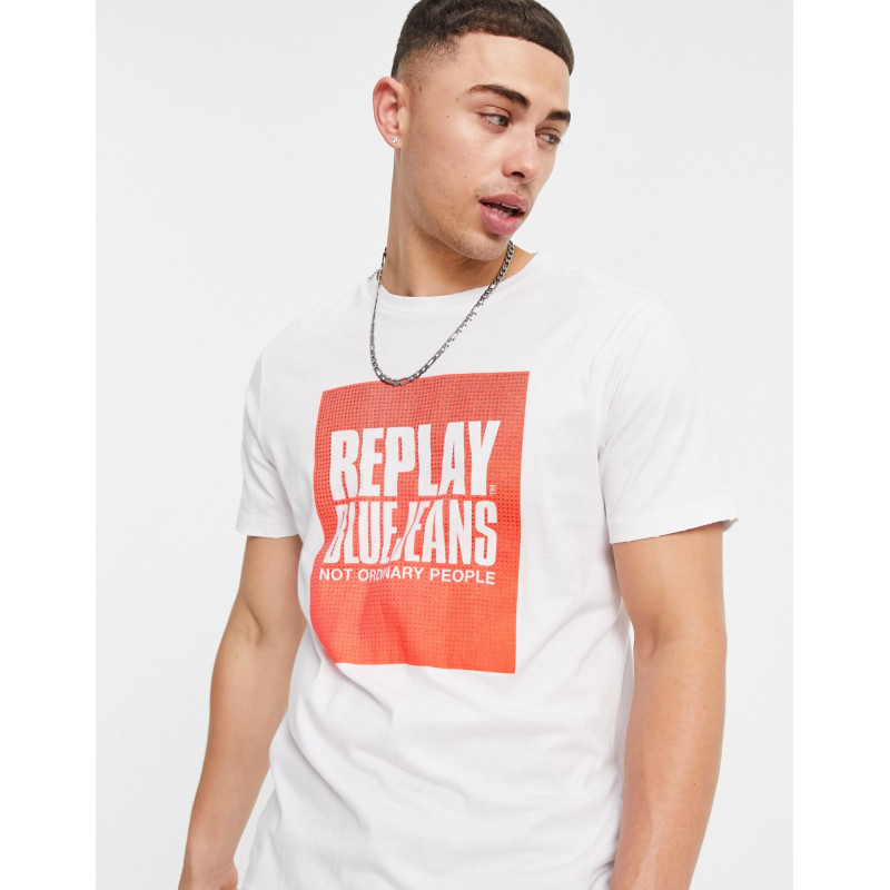 Replay box logo t-shirt