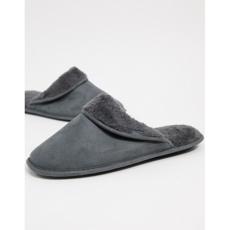 Totes mule slippers in grey...