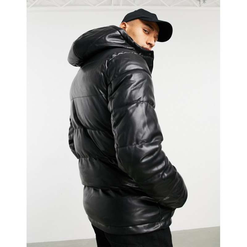 Mauvais leather look puffer...