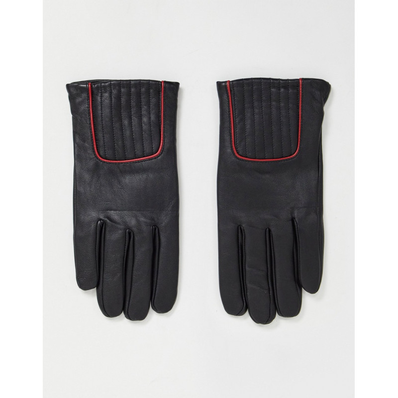 ASOS DESIGN leather gloves...