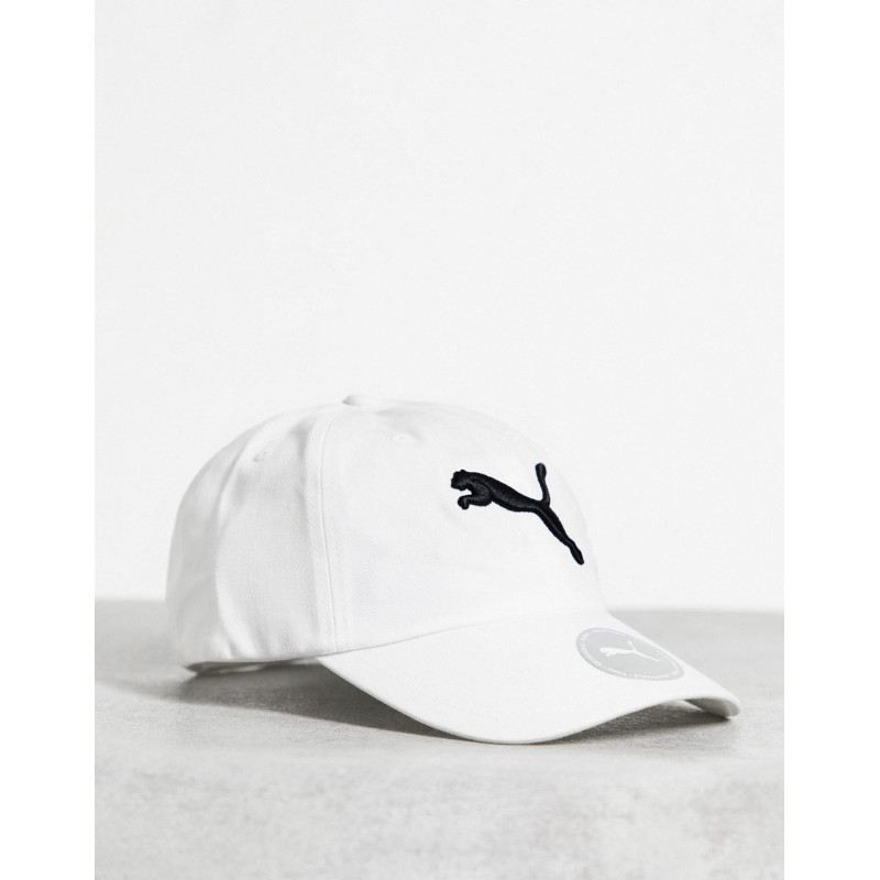 Puma logo cap in white