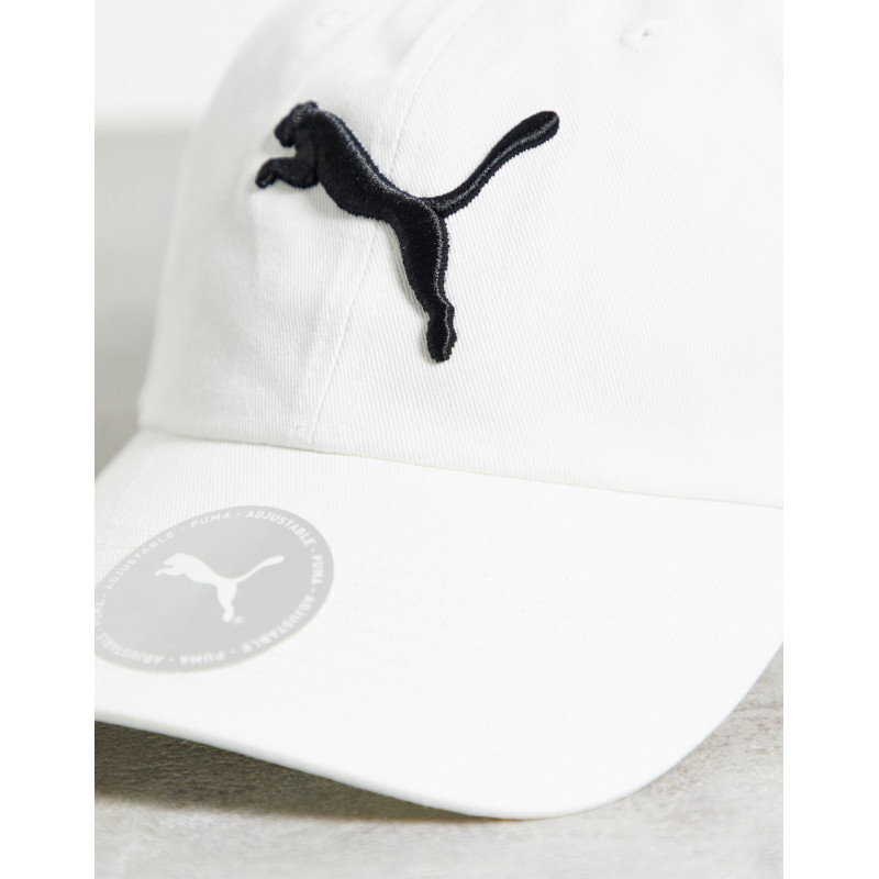 Puma logo cap in white