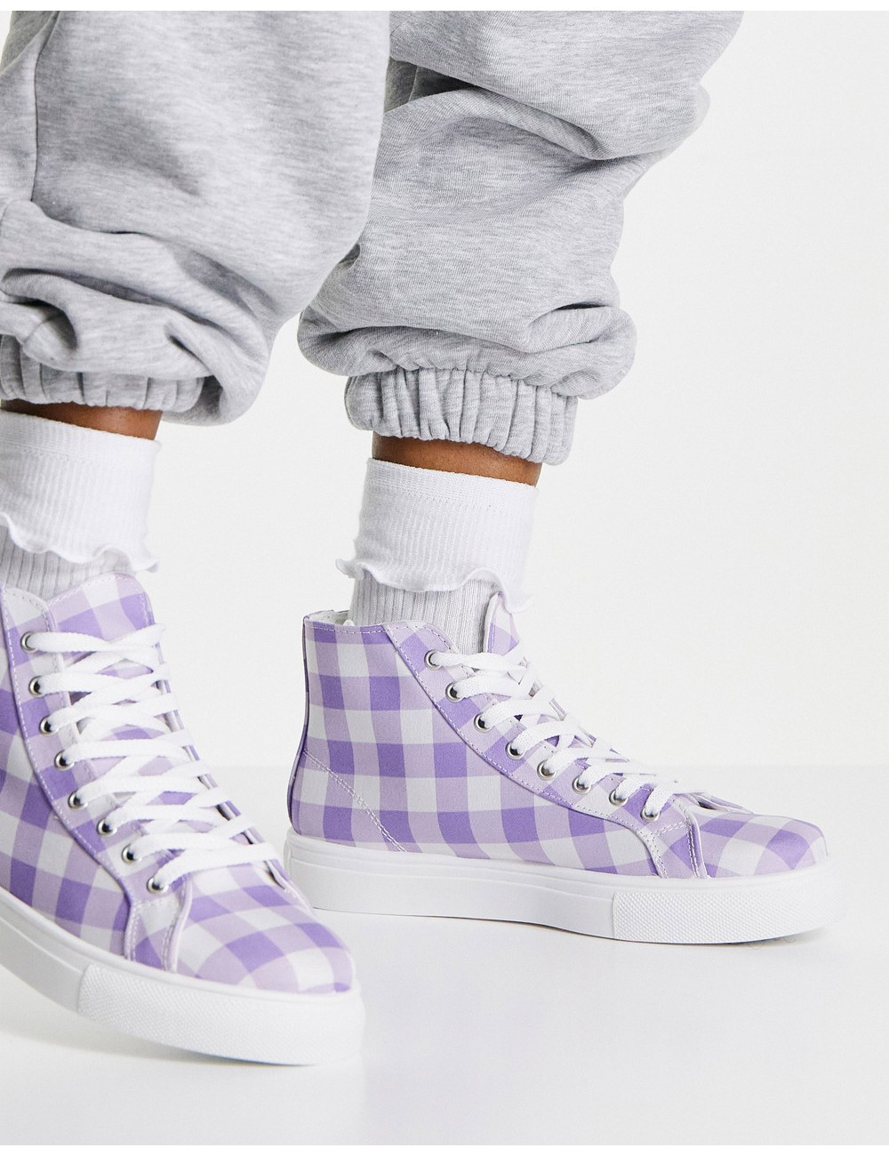 Topshop Cosmo gingham high...