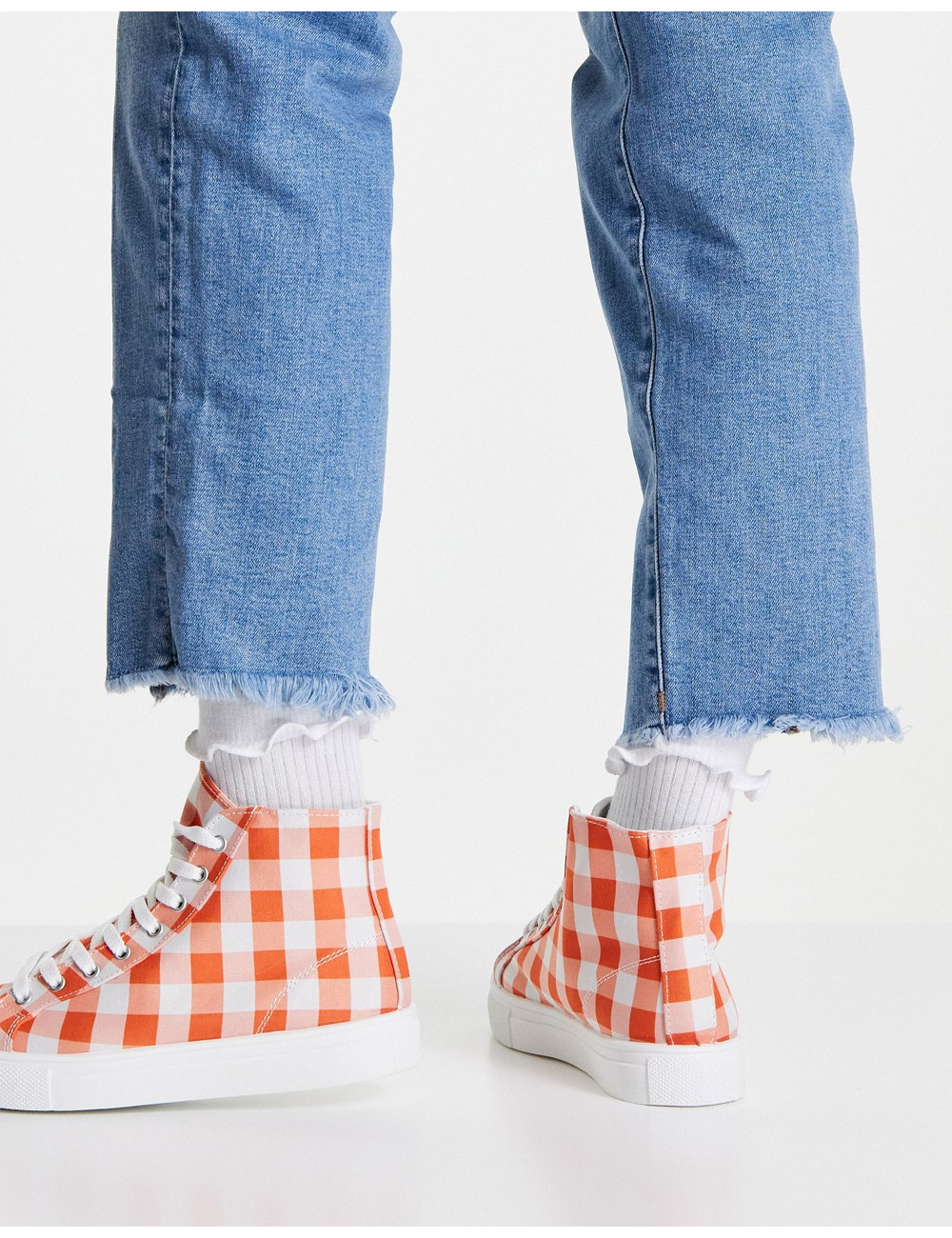 Topshop Cosmo gingham high...