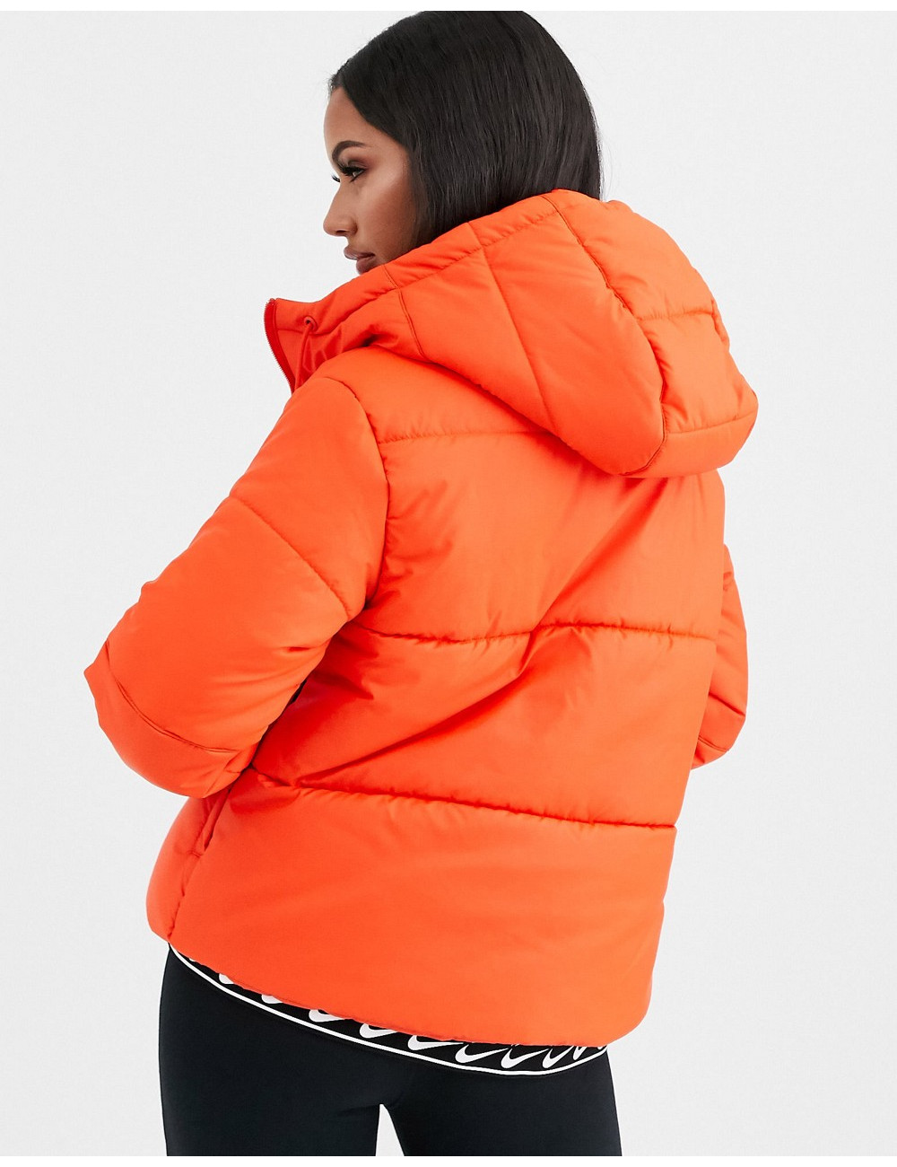 Nike orange padded jacket
