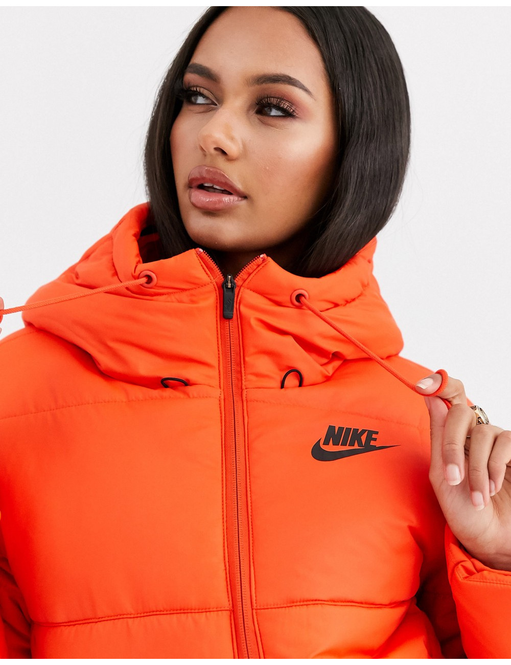 Nike orange padded jacket
