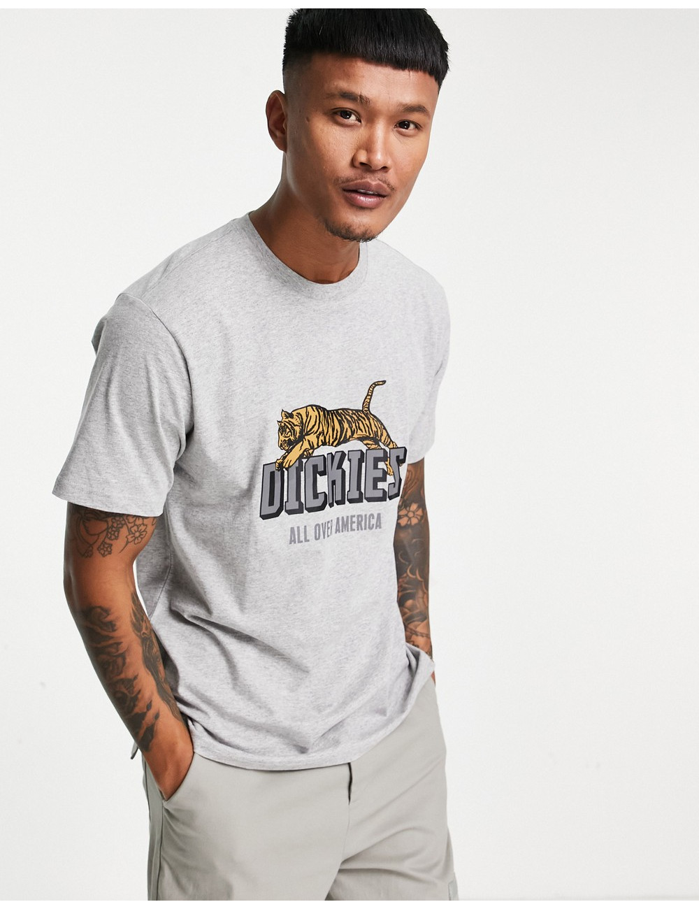 Dickies Tiger t-shirt in grey