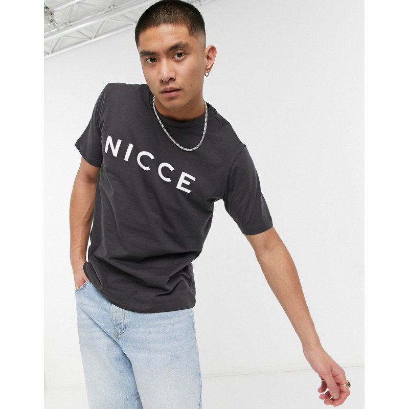 Nicce t-shirt in coal with...