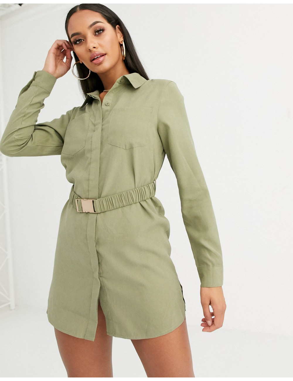 Missguided belted shirt...